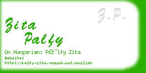 zita palfy business card